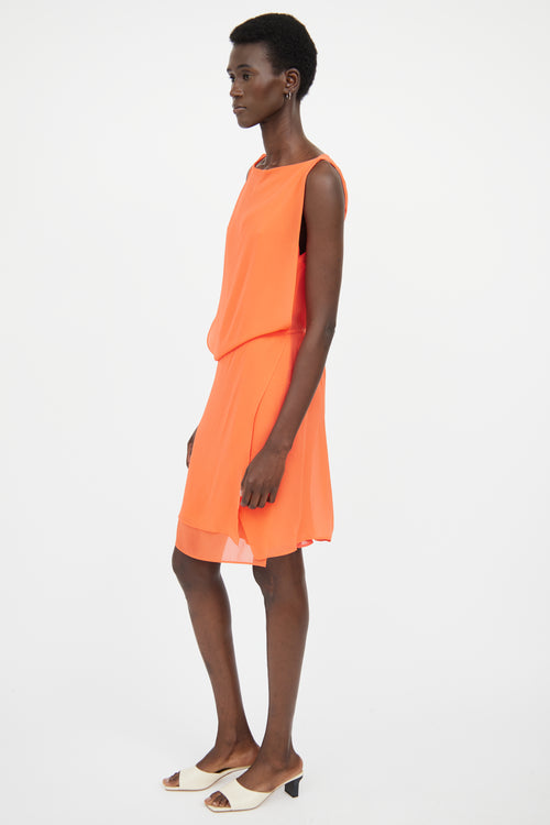 See By Chloè Orange Sleeveless Tie Dress