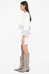 See By Chloé Striped Ruffled Top