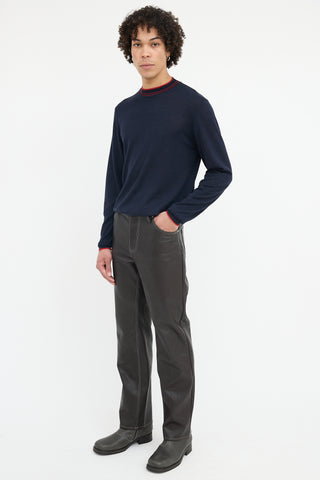 Séfr Faux Leather Trouser