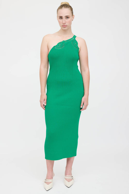 Self-Portrait Knit One Shoulder Dress