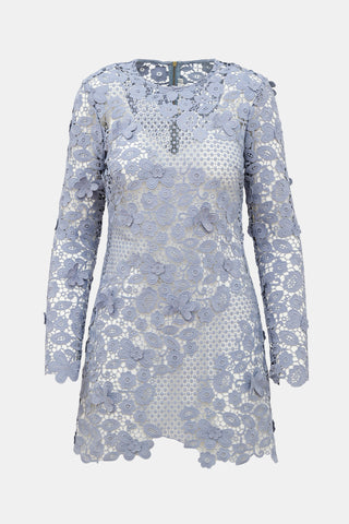 Self-Portrait 3D Floral Guipure Dress