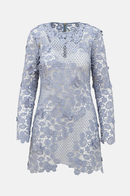 Self-Portrait 3D Floral Guipure Dress