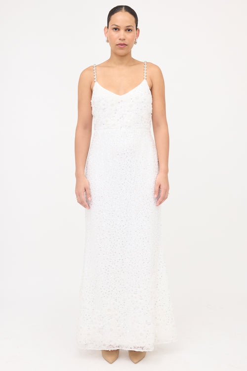 Self-Portrait Beaded Sequin Maxi Dress