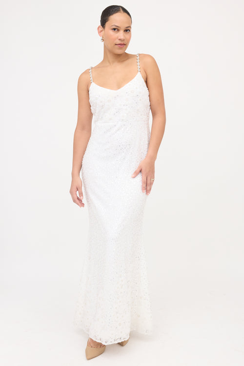 Self-Portrait Beaded Sequin Maxi Dress