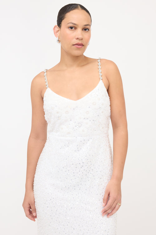 Self-Portrait Beaded Sequin Maxi Dress