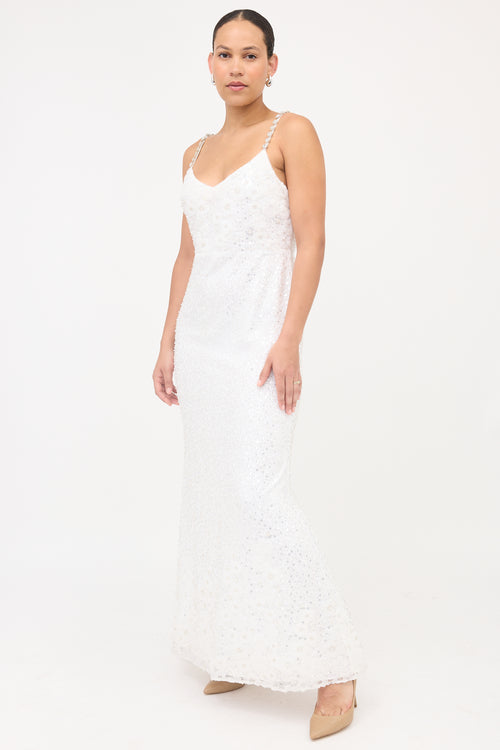 Self-Portrait Beaded Sequin Maxi Dress