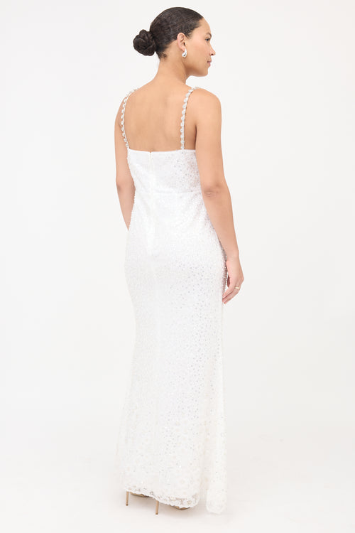 Self-Portrait Beaded Sequin Maxi Dress