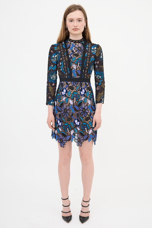 Self-Portrait Floral & Lace Dress