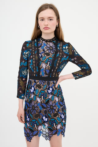 Self-Portrait Floral & Lace Dress