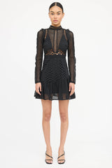 Self-Portrait Eyelet Mini Dress