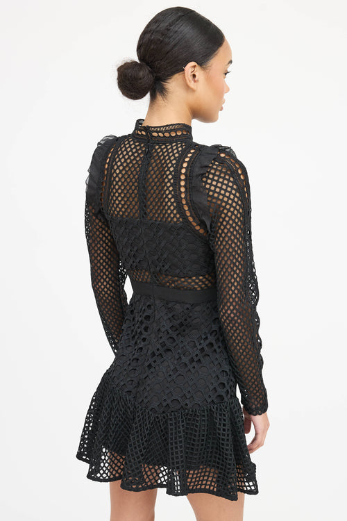 Self-Portrait Eyelet Mini Dress