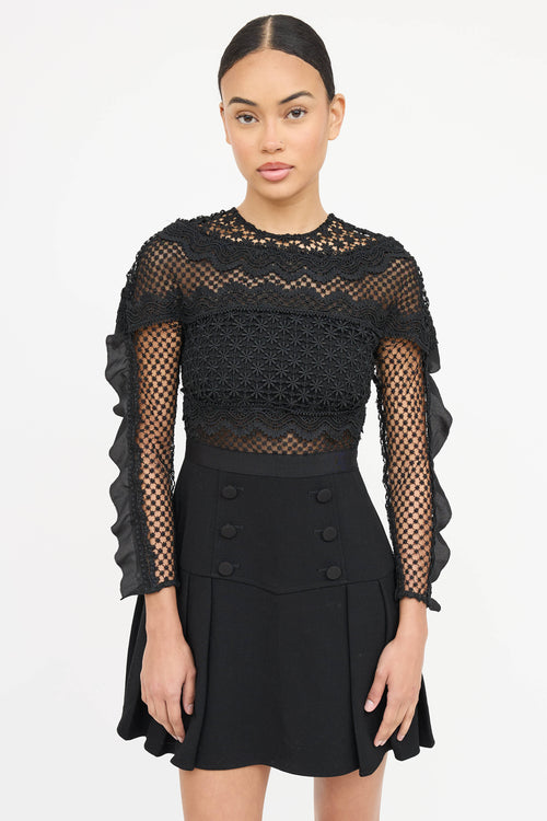 Self-Portrait Lace Hall Mini Dress