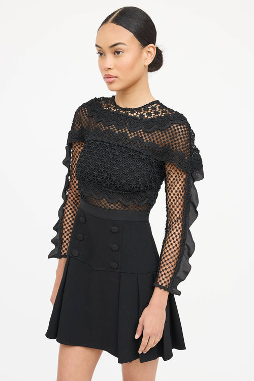 Self-Portrait Lace Hall Mini Dress