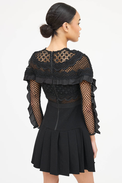Self-Portrait Lace Hall Mini Dress