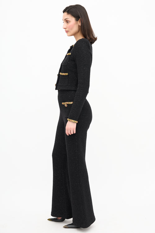 Self-Portrait Sequin Embellished Crop Cardigan
