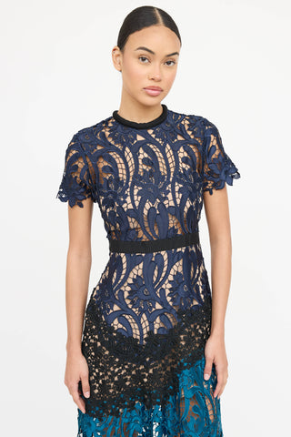 Self-Portrait Floral Lace Dress
