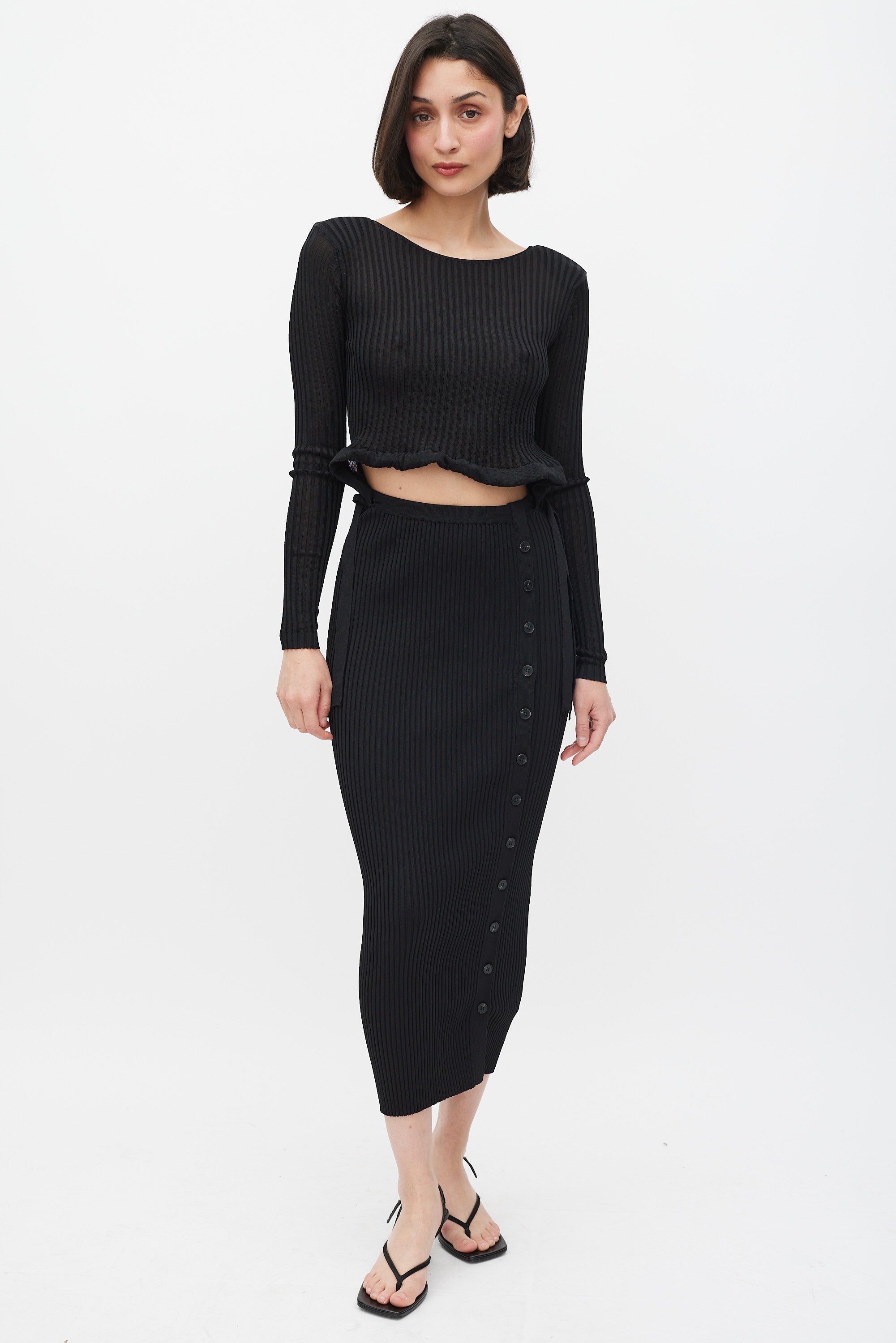 self portrait cutout ribbed knit midi dress Self-Portrait Green Ribbed Knit Cutout Midi Dress M Self-Portrait