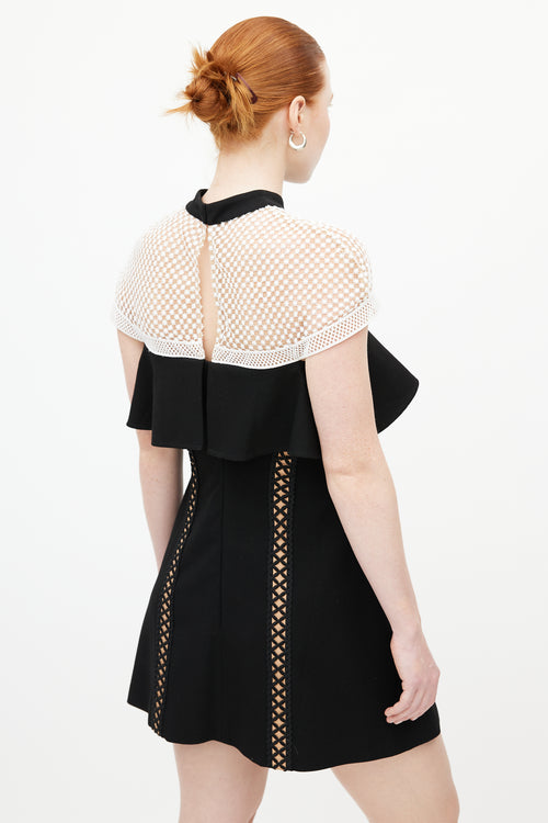 Self-Portrait Black & White Lace Bow Dress