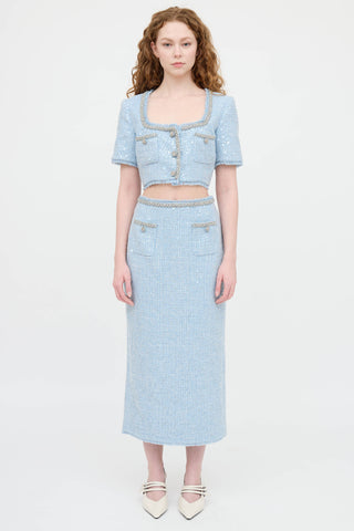 Self-Portrait Tweed Embellished Co-Ord Set