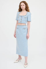Self-Portrait Tweed Embellished Co-Ord Set