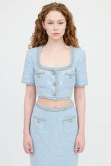 Self-Portrait Tweed Embellished Co-Ord Set