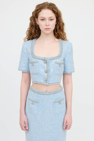 Self-Portrait Tweed Embellished Co-Ord Set