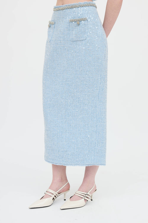 Self-Portrait Tweed Embellished Co-Ord Set