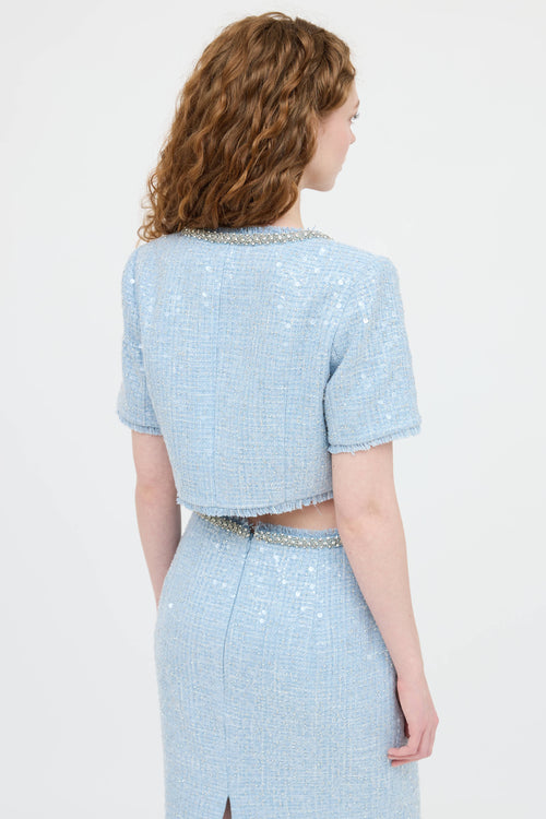 Self-Portrait Tweed Embellished Co-Ord Set
