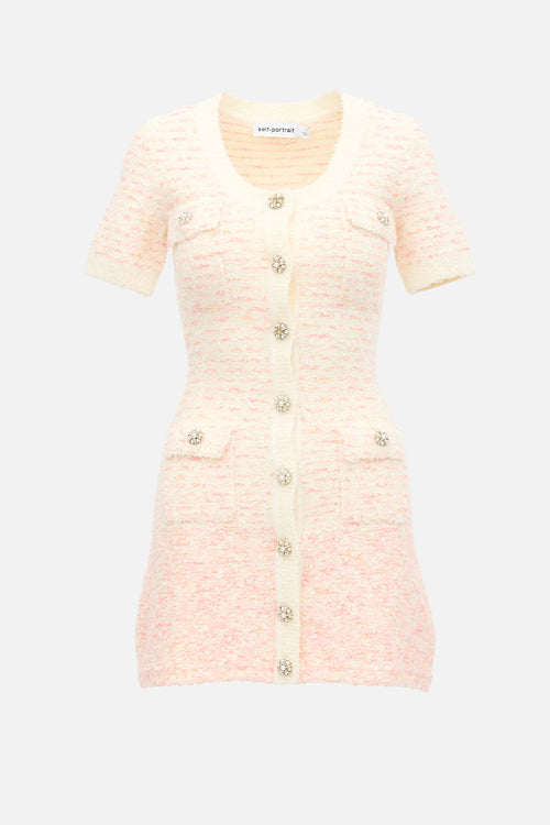 Self-Portrait Boucle Knit Mini Dress