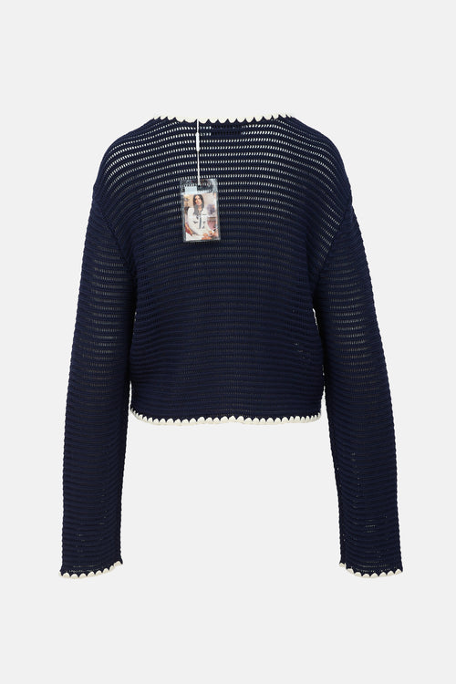 Self-Portrait Crochet Cardigan