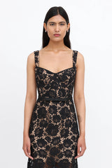 Self-Portrait Fine Lace Midi Dress