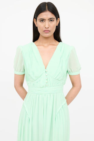 Self-Portrait Pleated Pearl Dress