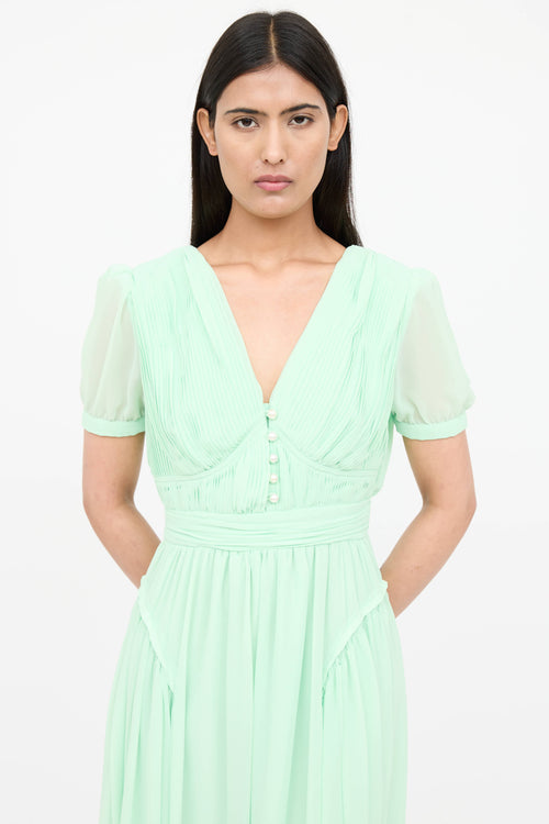 Self-Portrait Pleated Pearl Dress