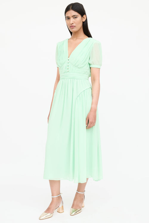 Self-Portrait Pleated Pearl Dress