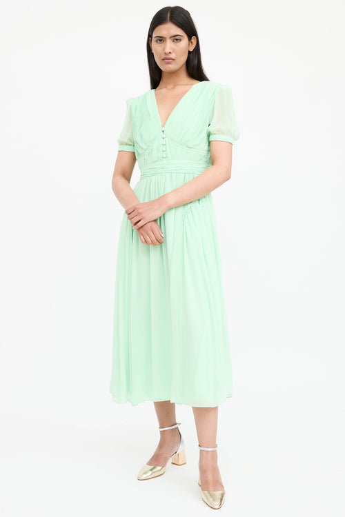 Self-Portrait Pleated Pearl Dress