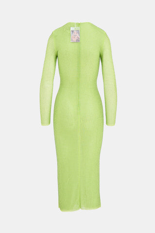 Self-Portrait Sequin Hot Fix Mesh Dress