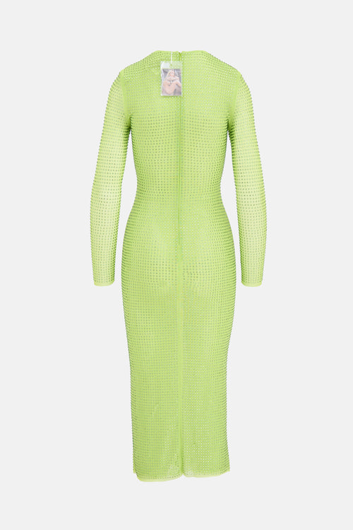 Self-Portrait Sequin Hot Fix Mesh Dress