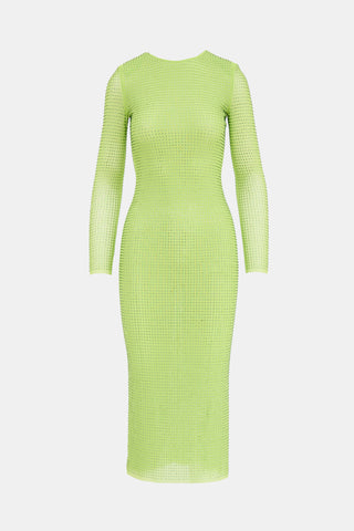 Self-Portrait Sequin Hot Fix Mesh Dress