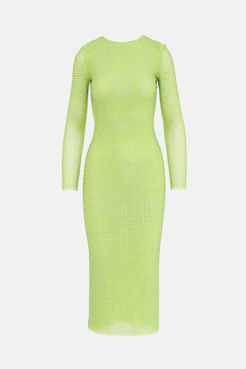 Self-Portrait Sequin Hot Fix Mesh Dress