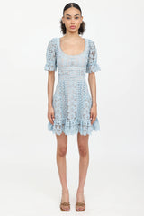 Self-Portrait Guipure Lace Mini Dress