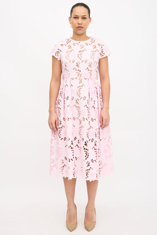 Self-Portrait Guipure Lace Peony Dress