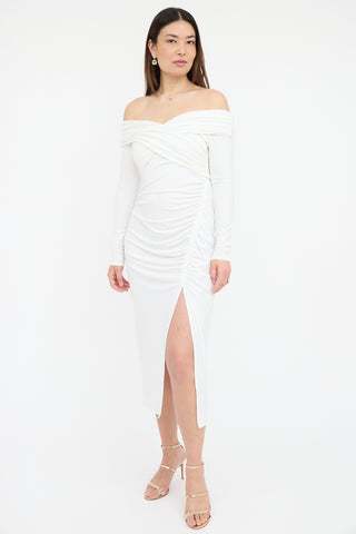Self-Portrait Jersey Crossover Dress