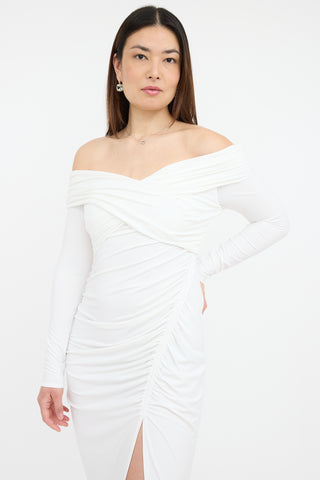 Self-Portrait Jersey Crossover Dress