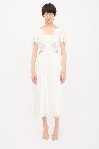 Self-Portrait Lace Cutout Dress