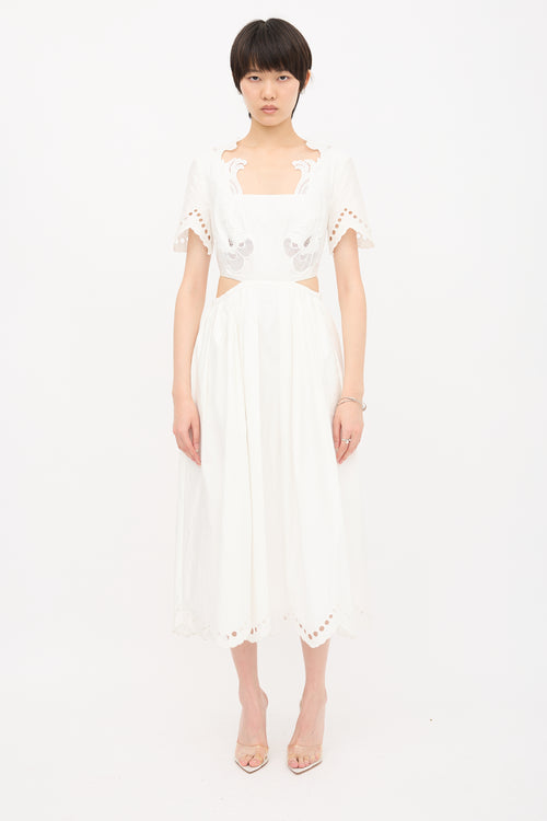 Self-Portrait Lace Cutout Dress