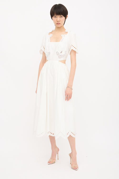 Self-Portrait Lace Cutout Dress