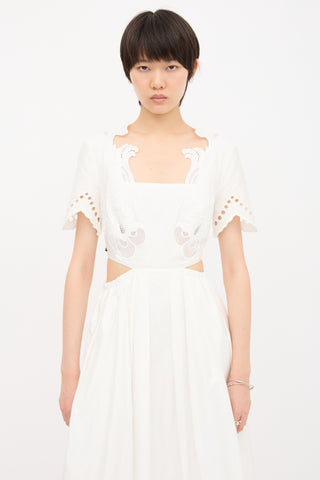 Self-Portrait Lace Cutout Dress