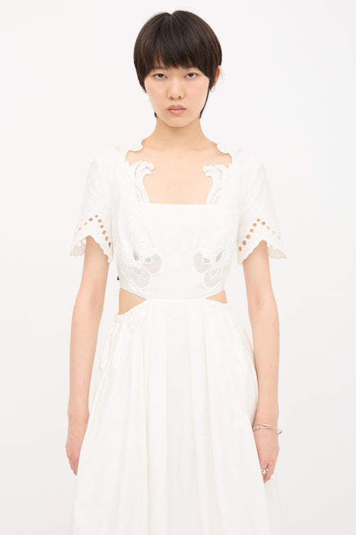 Self-Portrait Lace Cutout Dress