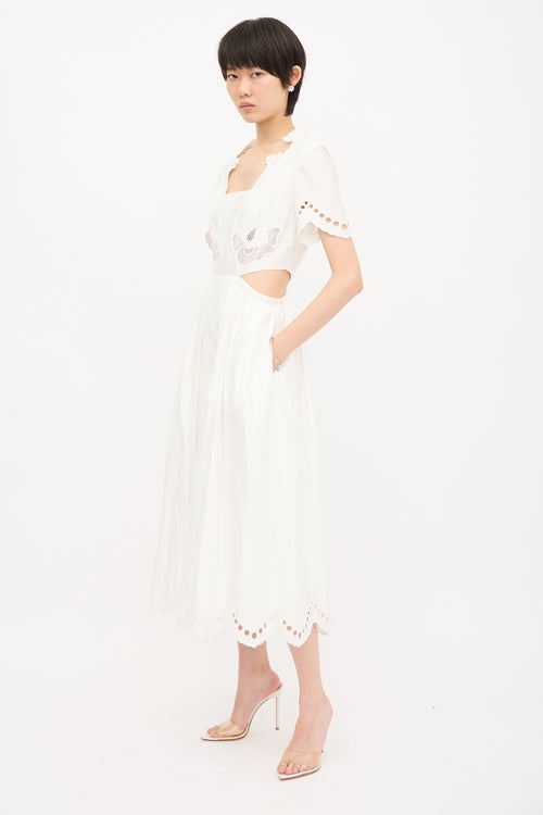 Self-Portrait Lace Cutout Dress