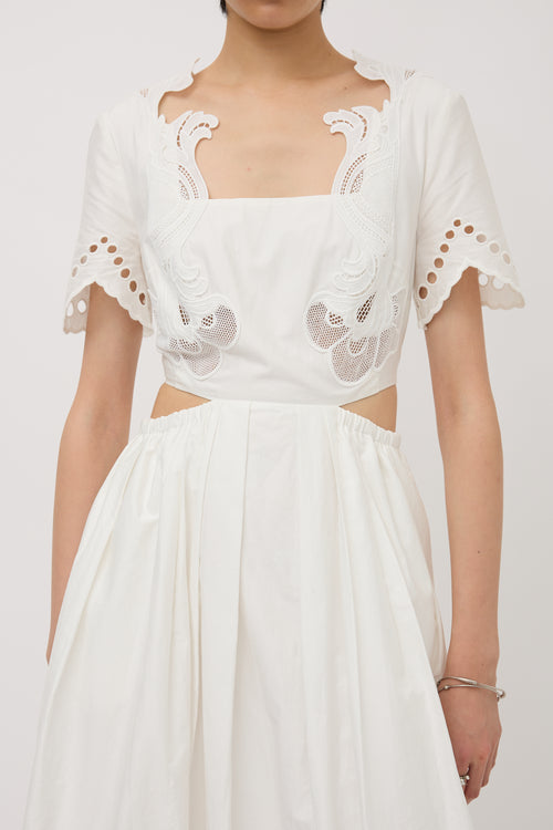 Self-Portrait Lace Cutout Dress